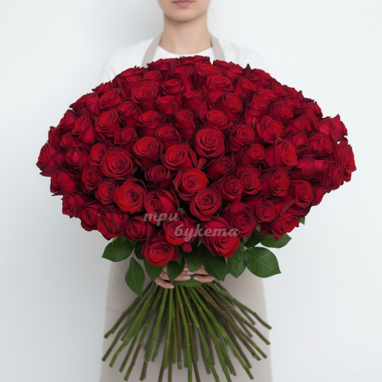 101 красная роза (Premium) 80 см